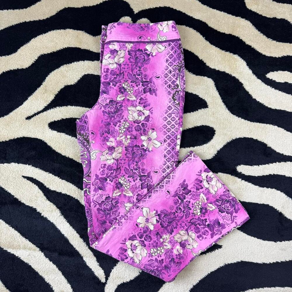 ★purple floral Y2K flare pants★